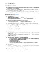 Chemistry 1 - Unit 5 - Thermochemistry - Reading Assignment